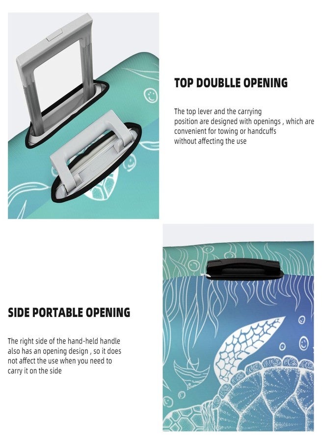 Vridoyt Ocean Sea Turtle Luggage Cover Washable Suitcase Protector, Turtle Theme Party Luggage Tag Travel Birthday Gifts For Men Women (XL 29-32 Inch Luggage) - Image 5